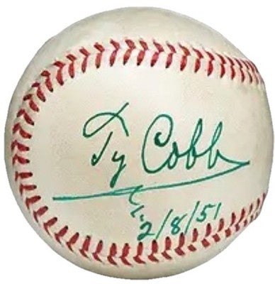 REPLICA TY COBB AUTOGRAPHED BASEBALL